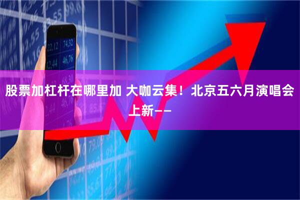 股票加杠杆在哪里加 大咖云集！北京五六月演唱会上新——
